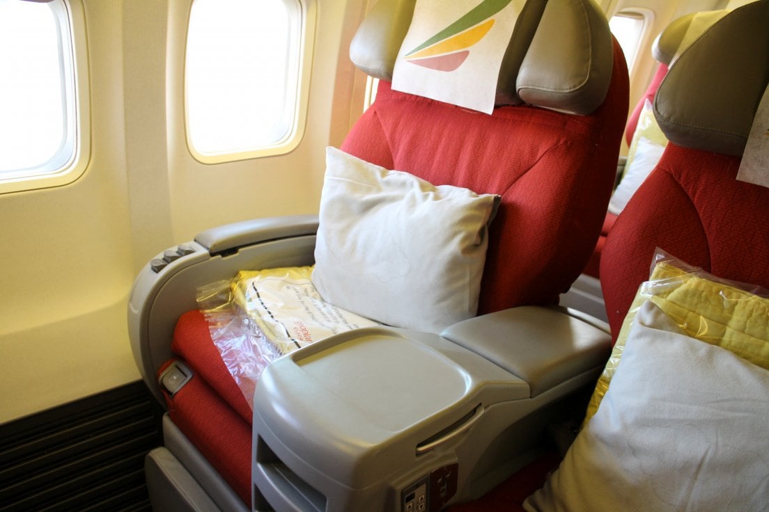 En sista flygning med Ethiopian Airlines business class Stockholm-Rom - 6