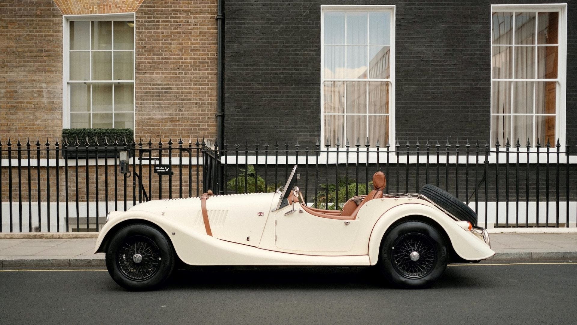 a car parked in the street