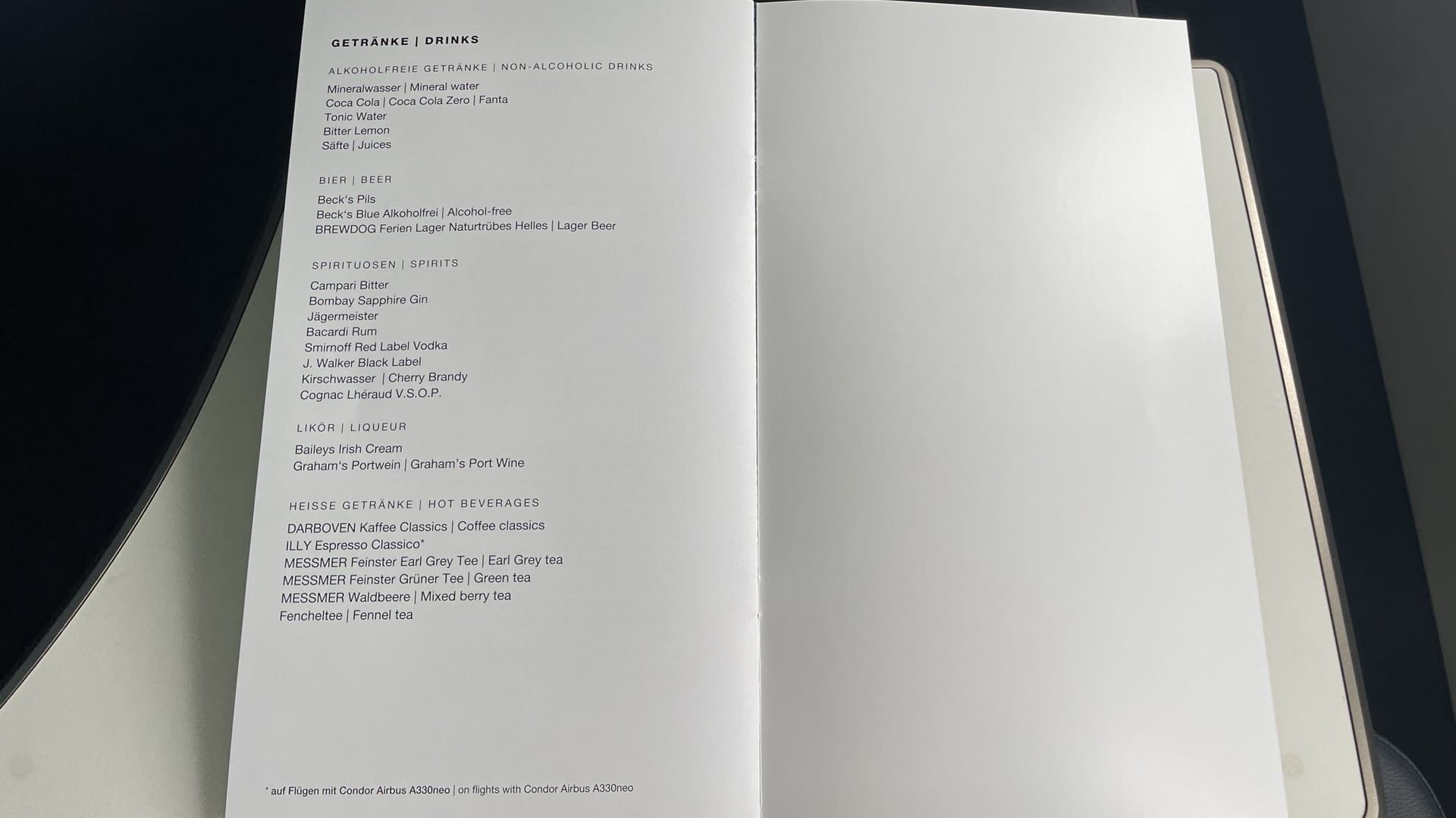 Airline review Beverages - Condor - 6