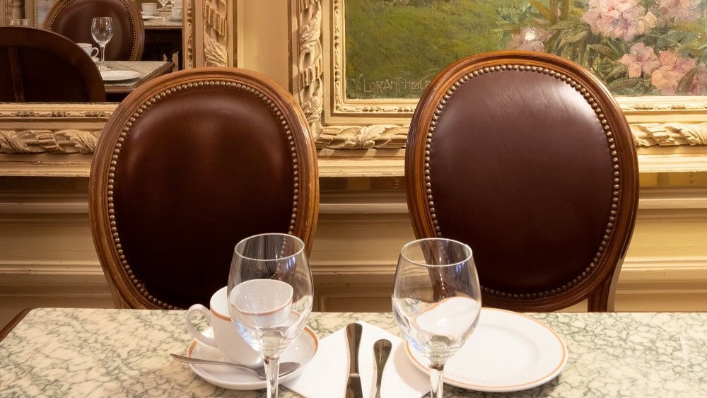 Table for two at Angelina Paris