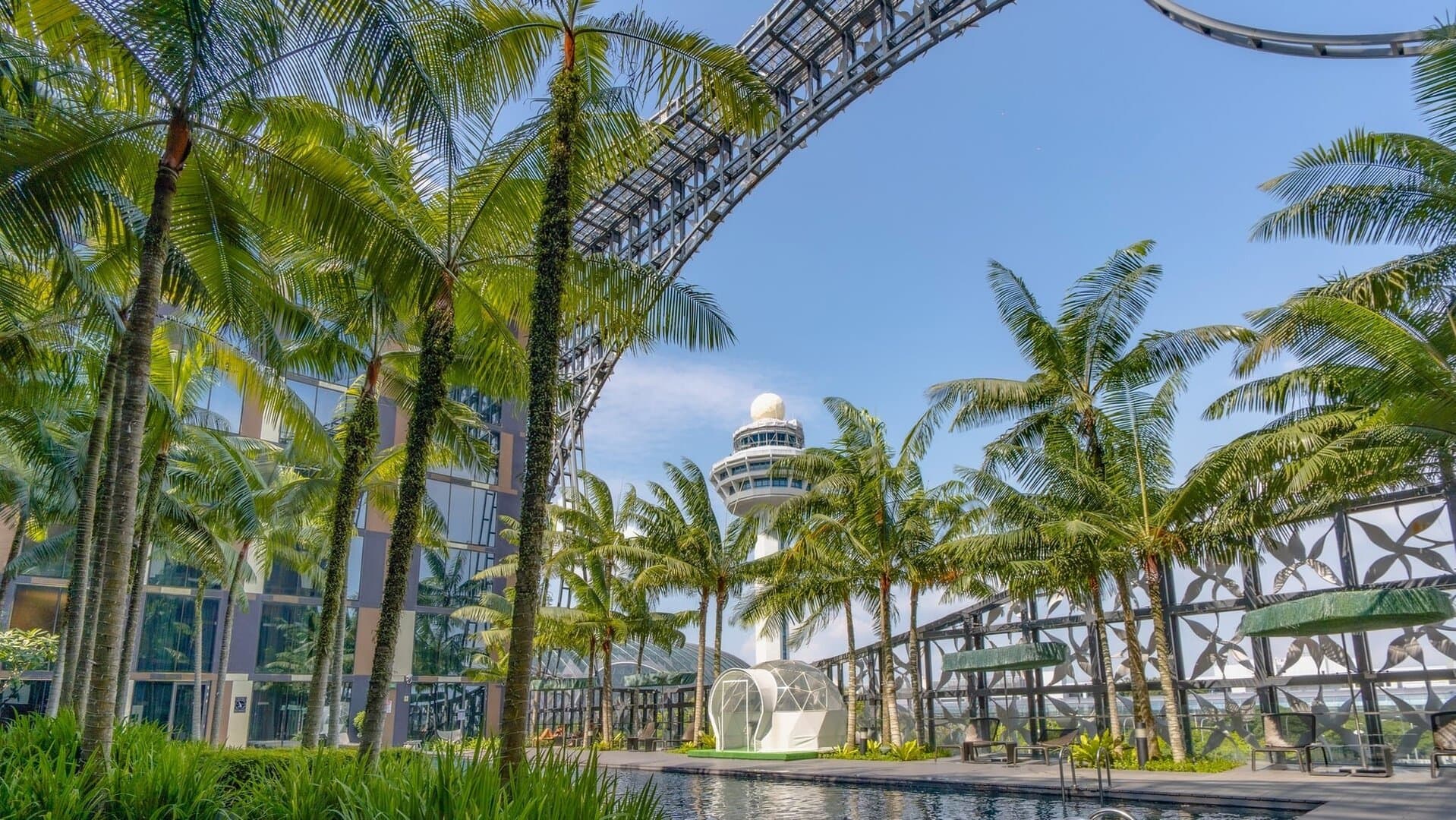 Outside of Crowne Plaza in Singapore Changi Airport