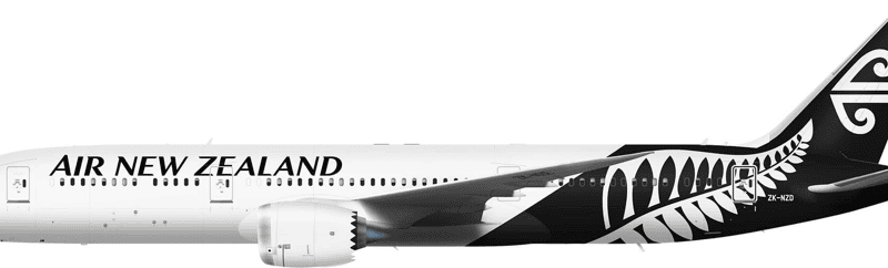 Första non-stop linjen mellan Nya Zeeland och Chicago