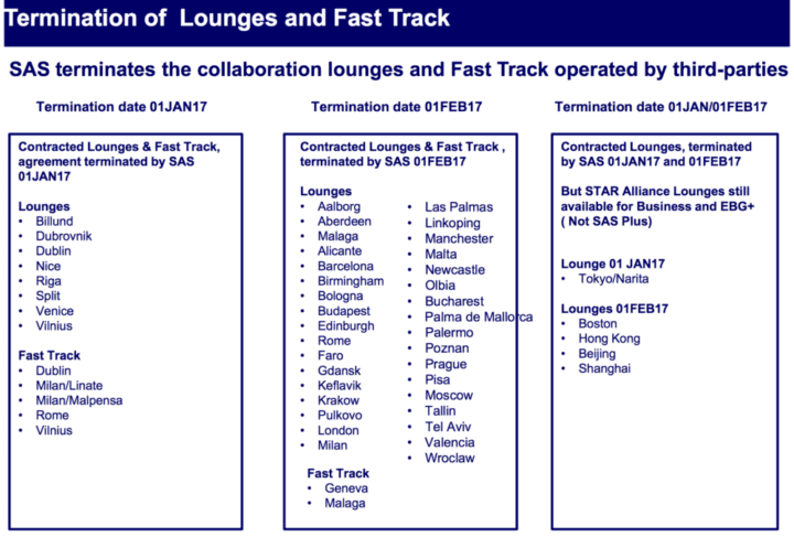 Stora ändringar hos SAS vad gäller lounger och fast track - 1