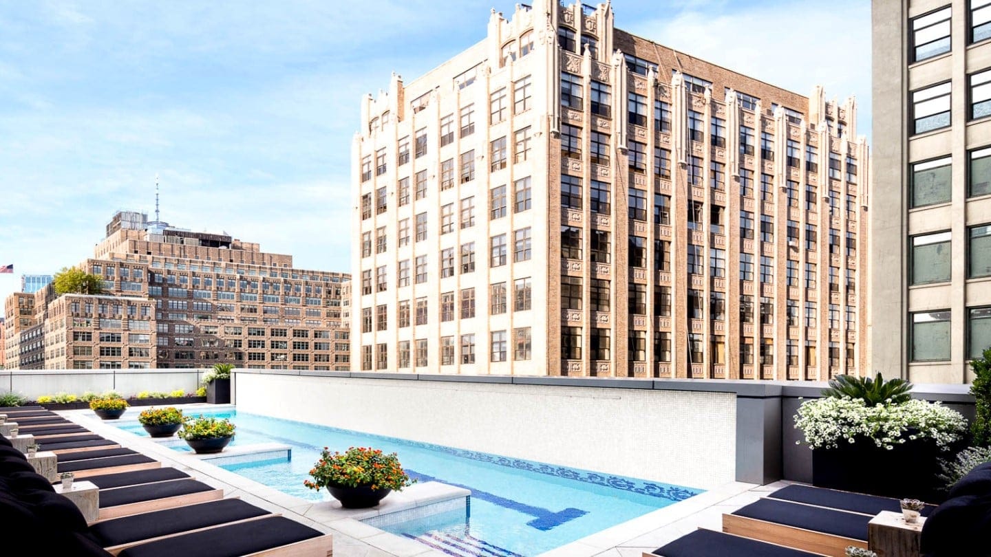 pool area at the dominick soho