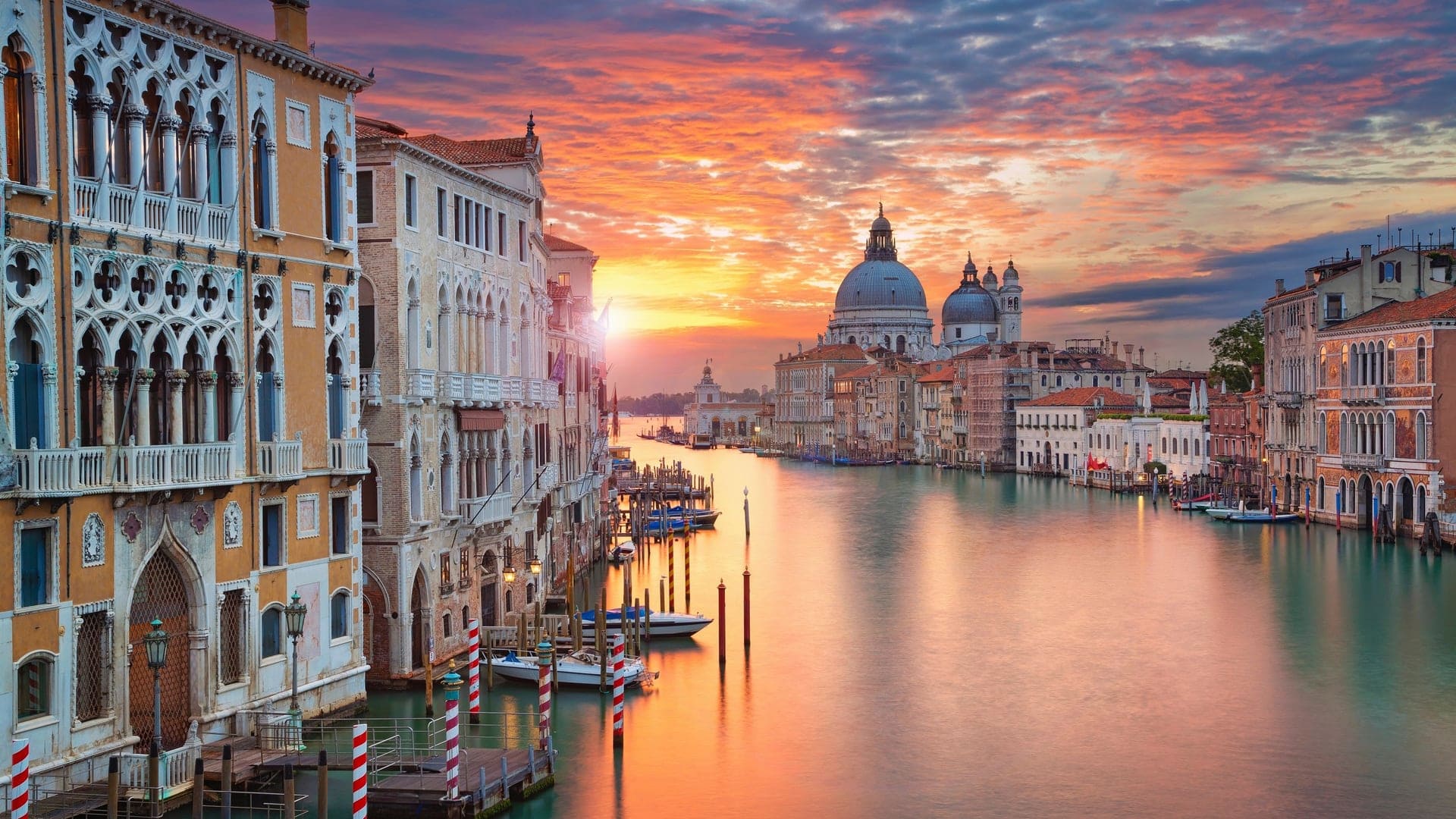 Sunset in The Grand Canal, Venice