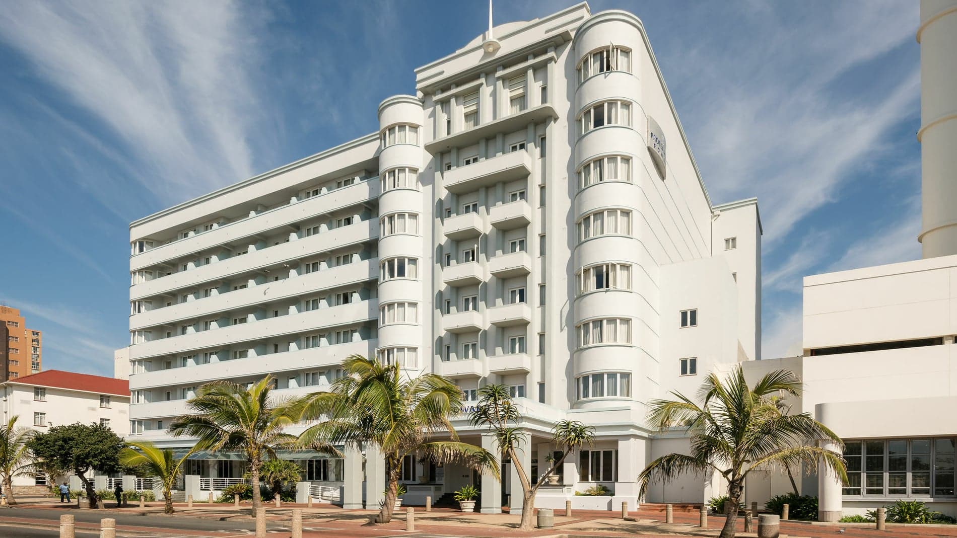 The Edward hotel from an outside perspective at a sunny day