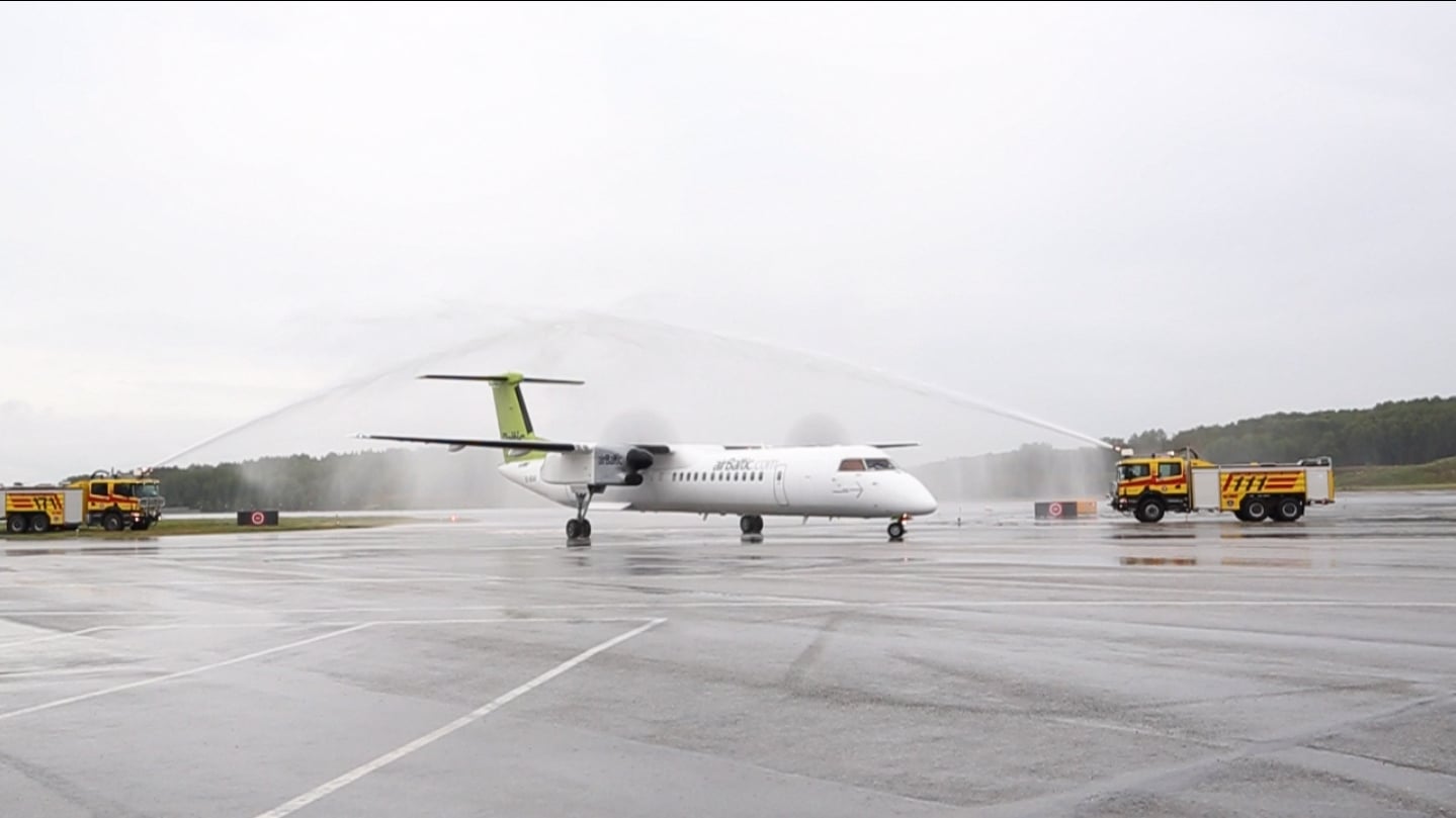Premiär för Air Baltic på Bromma flygplats - med nya linjer till Riga och Vilnius