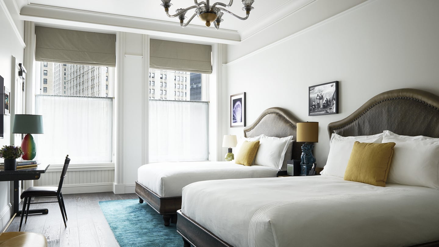 double bedroom at the beekman new york