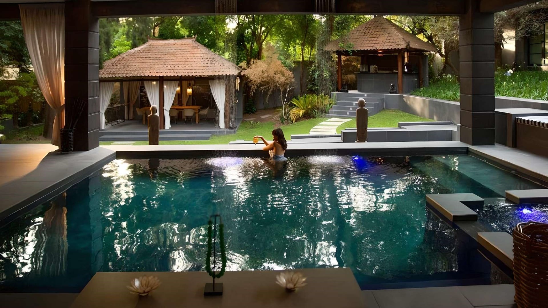 woman in a spa pool at Fairlawns Boutique Hotel & Spa johannesburg