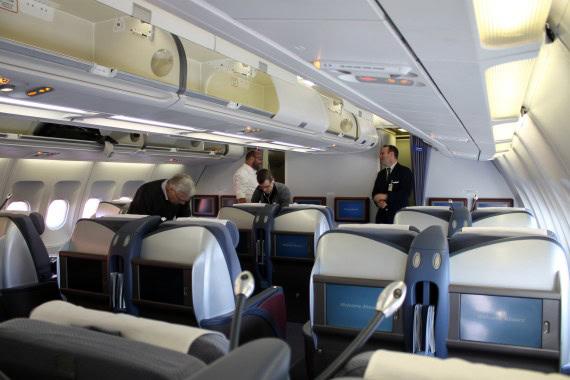 En test av SAS nye Airbus A340 -  med fully flat seter i business class