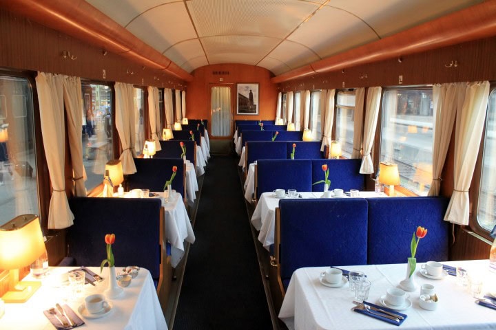 Blå Tåget Första Klass Göteborg-Stockholm - en riktig reseupplevelse genom Sverige - Restaurangvagnen - 1