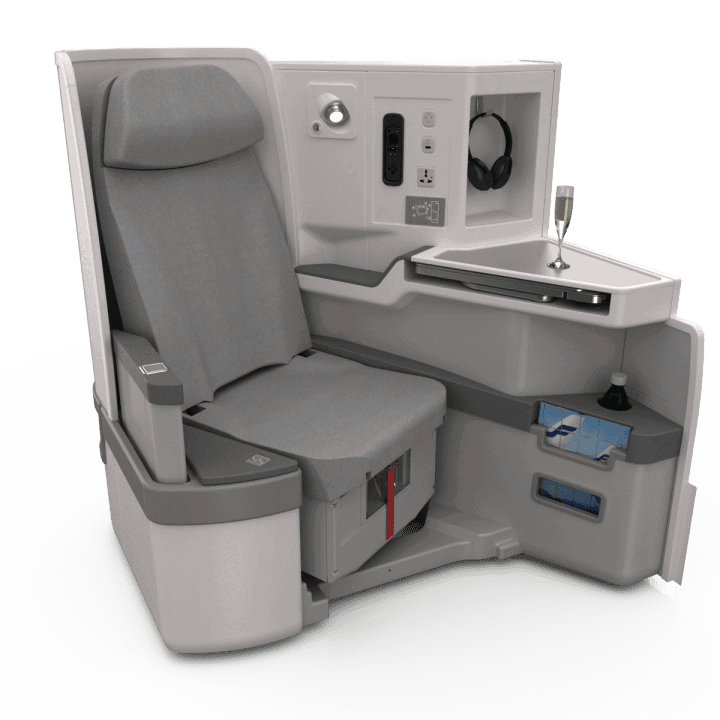 Finnairs første Airbus A350 færdiggøres i Toulouse - og sættes i trafik til efteråret - Finnair Business Class på Airbus A350 - 2