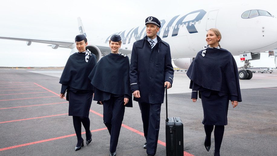 Finnair upcycles uniforms into garden furniture!