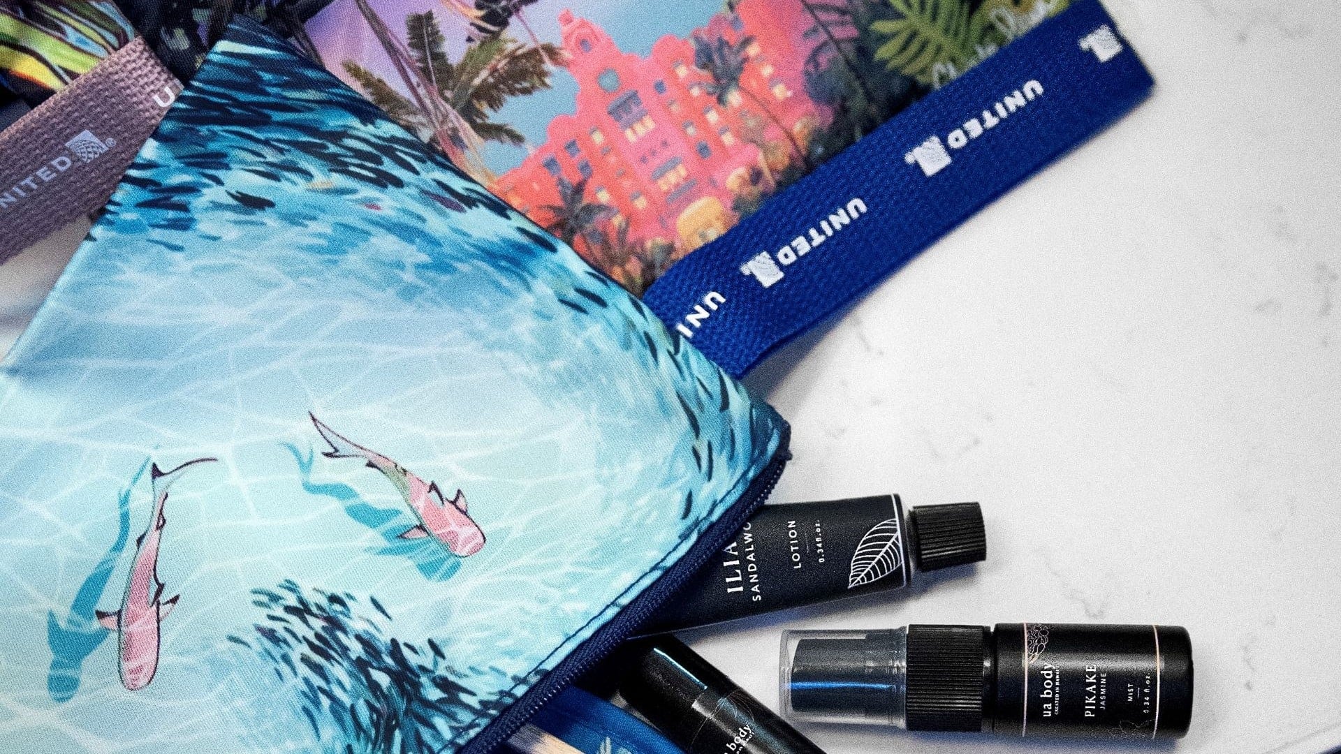 United's new amenity kits by Venus Williams