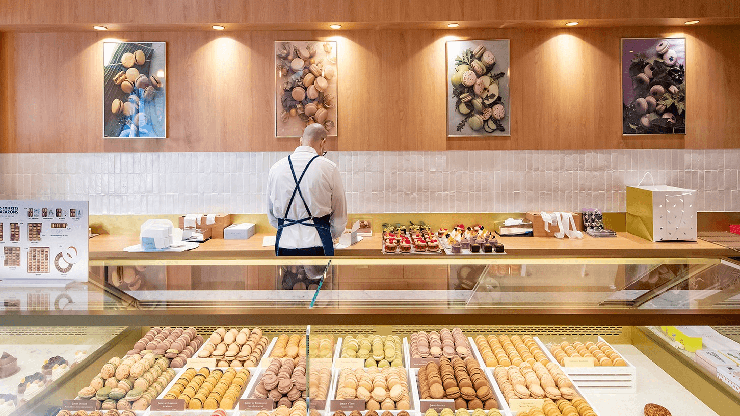 A baker working at Pierre Herme in Paris