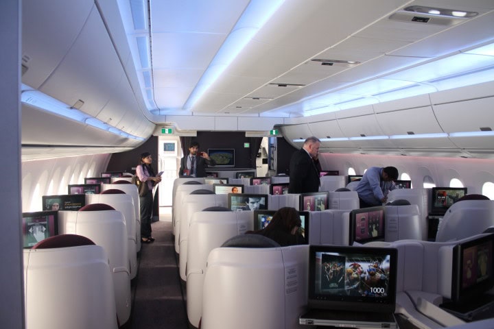 En första titt: Qatar Airways business class och economy class på nya Airbus A350 - Business Class på Airbus A350 - 2