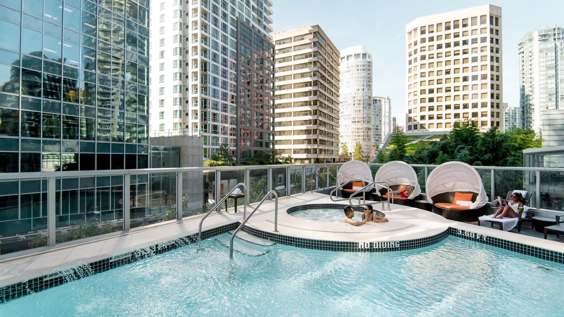 Pool and hottub and shangri-la vancouver