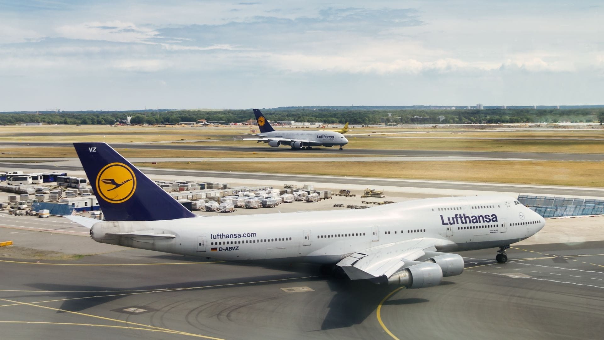 A380 taxiing at Frankfurt Airport