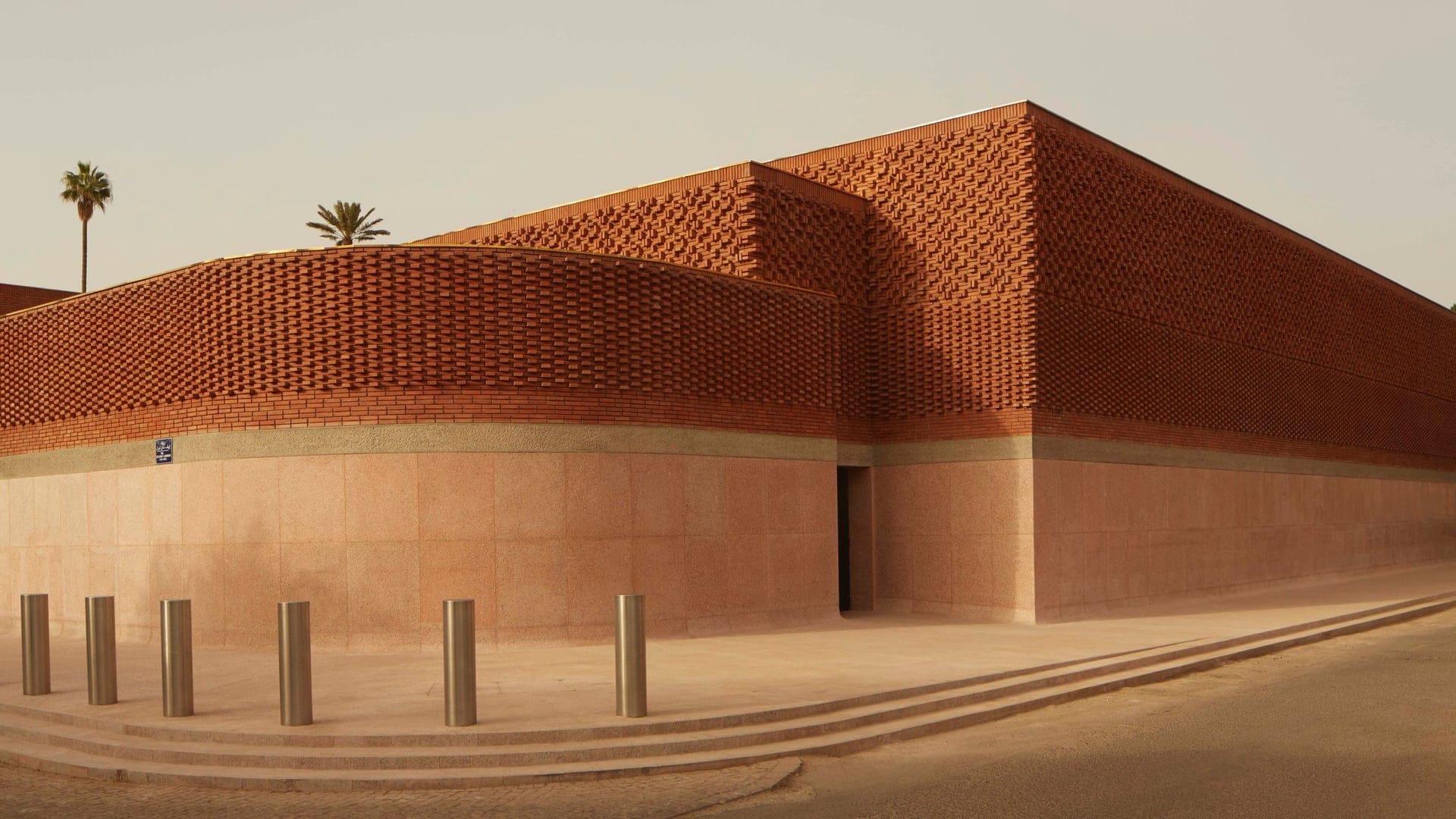 Yves-saint laurent museum with a orange look with patterns.