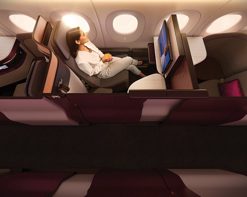 Qatar Airways' revolutionary new 'QSuite' offers a number of firsts for Business Class