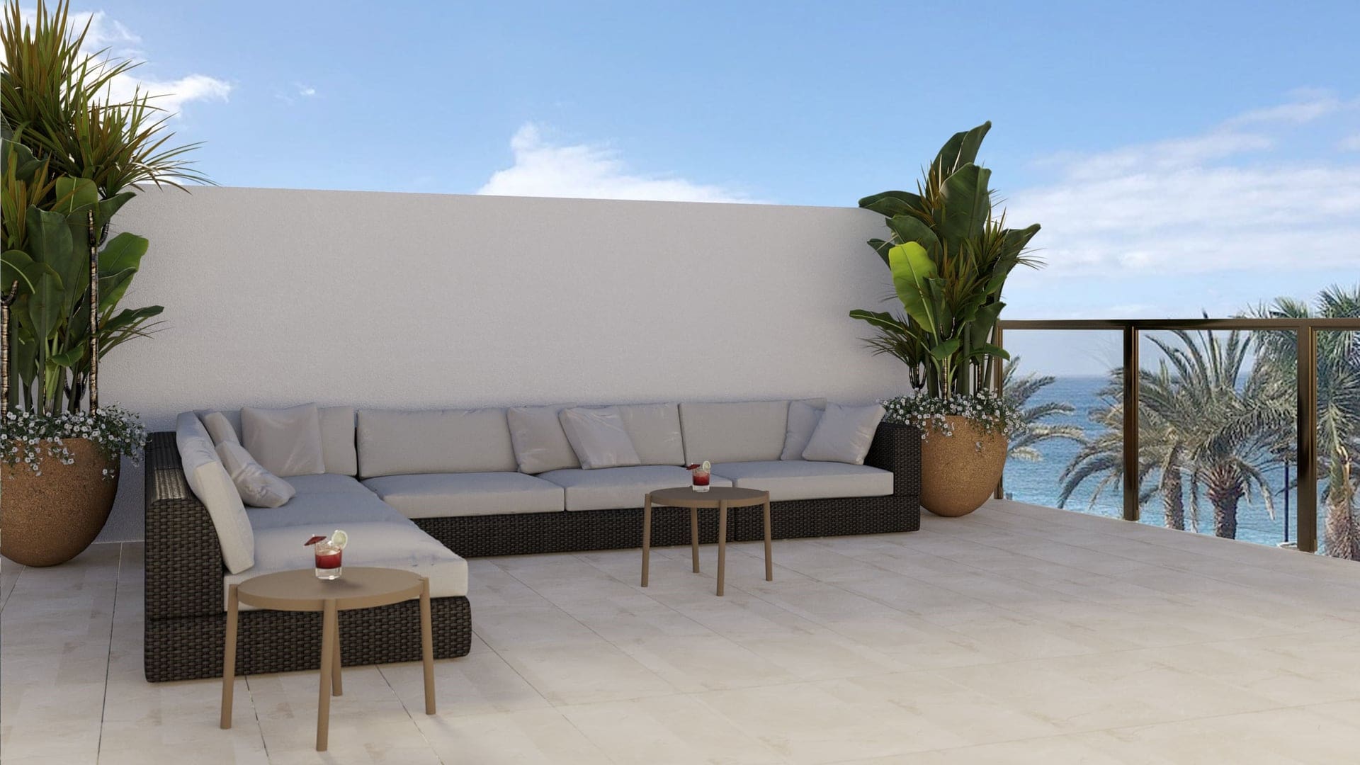 Private rooftop seating area at Hotel Sir Anthony in Tenerife