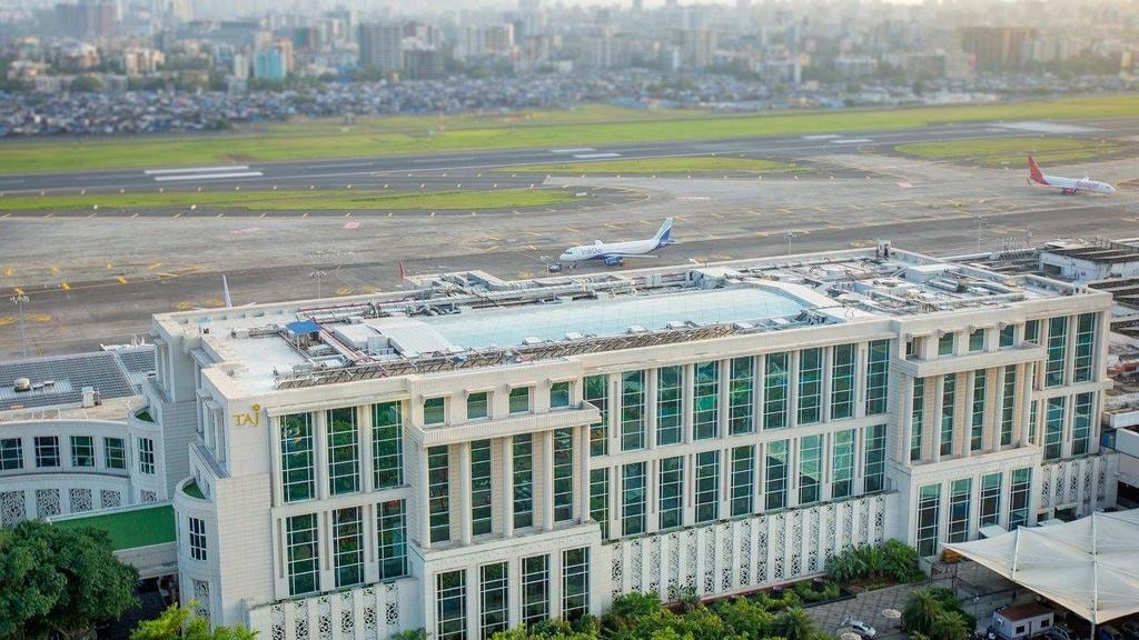 Bird perspective of Taj Santacruz, Mumbai next to the airport
