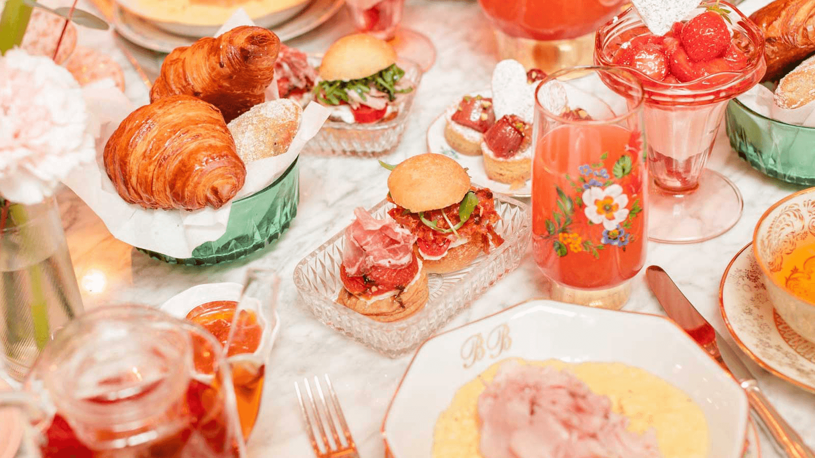 A large meal with different delicatteses from Bontemps Paris