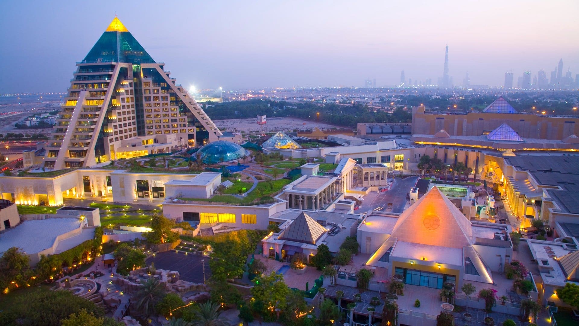 a drone shot of The Wafi City from above