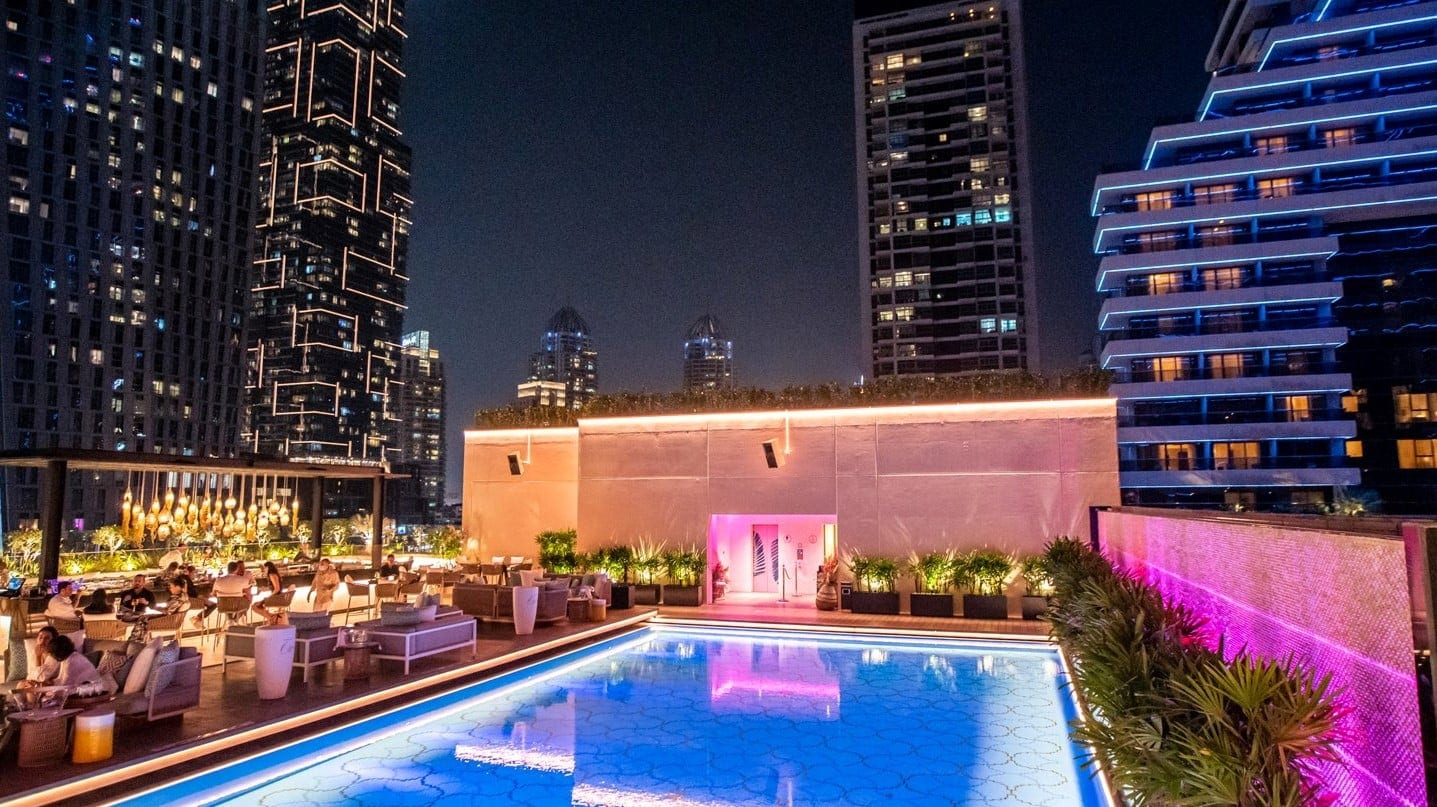 the pool at Siddharta bar