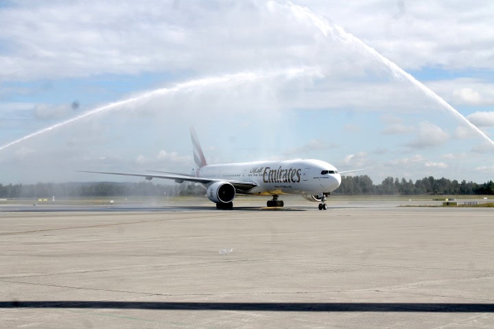 Indvielse af Emirates nye rute Oslo-Dubai