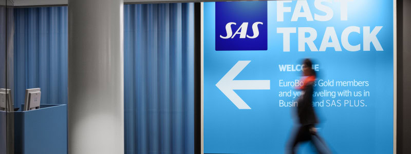 Store ændringer af hvor SAS tilbyder lounger og fast track