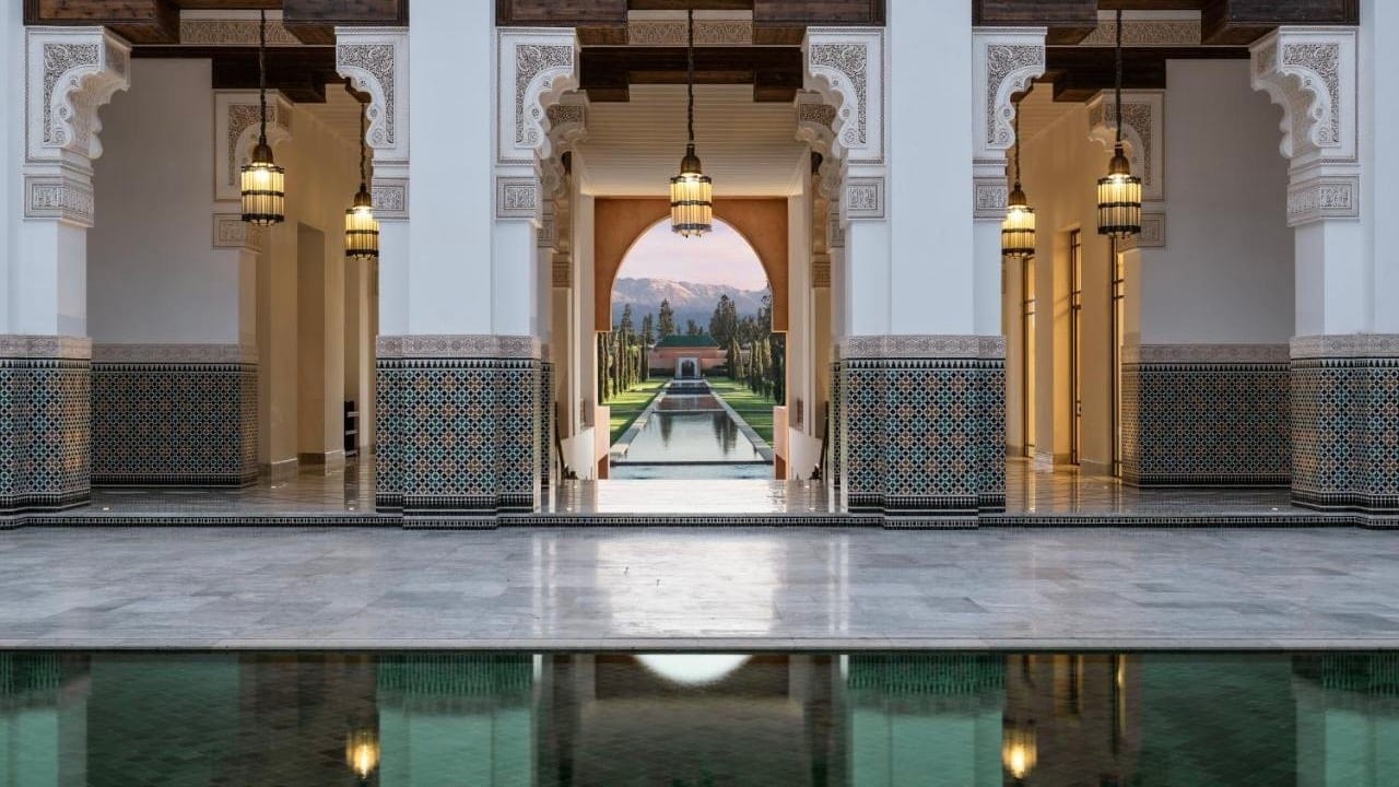 Spacious area with exit following nature