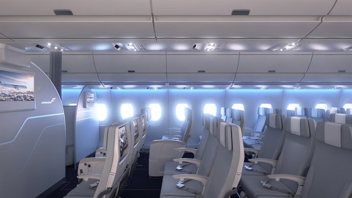 Finnairs første flyvning med Airbus A350 går 5. oktober - kommer til København 8. og 18. oktober - Finnair Economy Class på Airbus A350 - 2