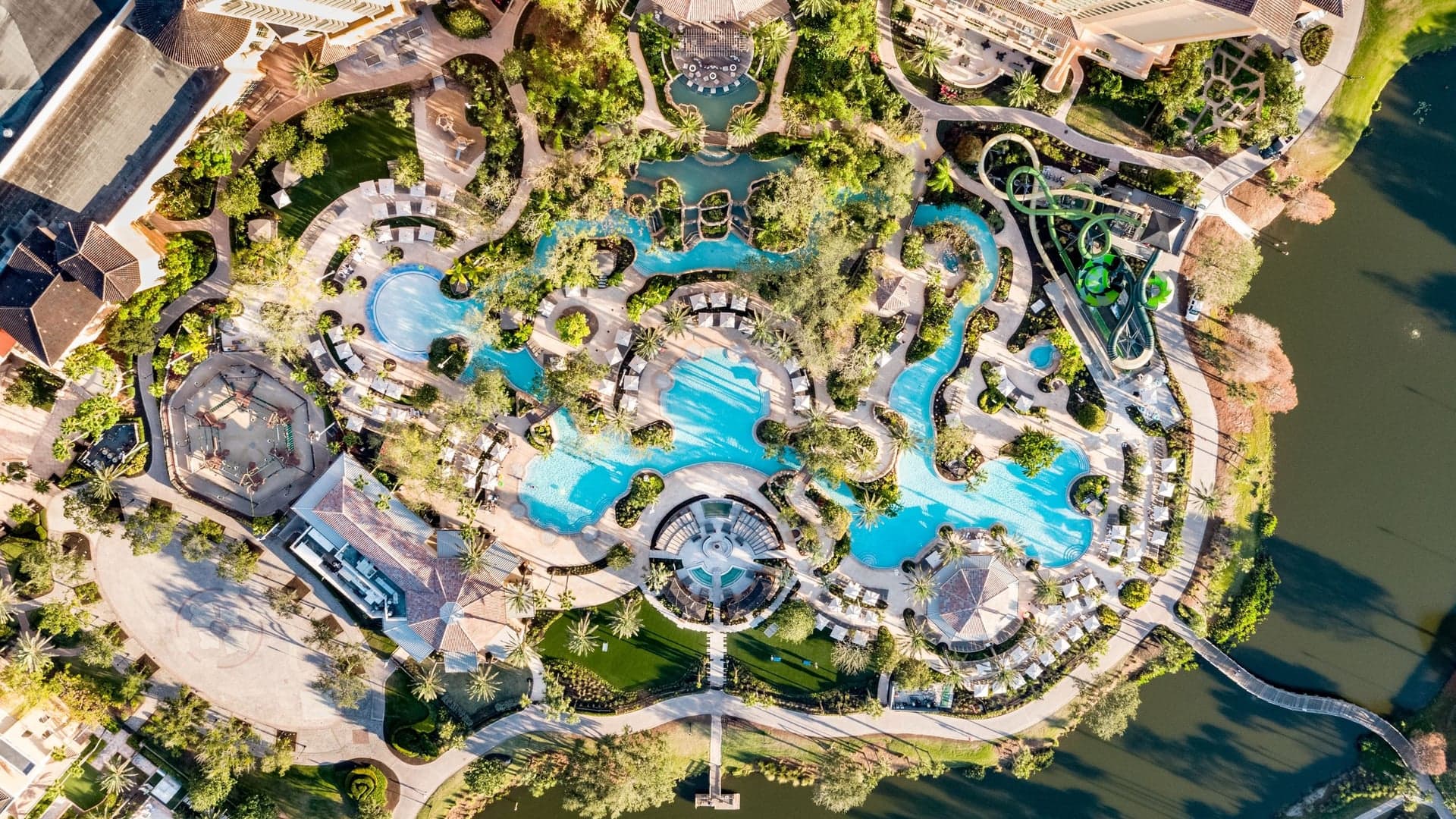 The Ritz-Carlton Orlando Grande Lakes seen from above