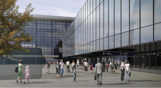 Lufthavnens travle Terminal 3 udvides