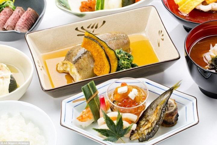 Førsteklasses måltider i lufta - All Nippon Airways