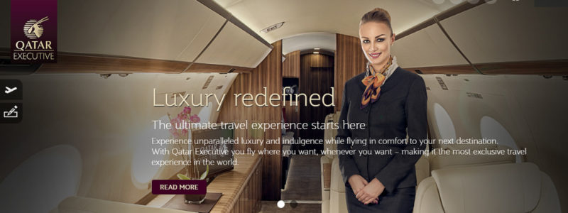 Bli med på en virtuell omvisning i Qatars luksuriøse privatfly