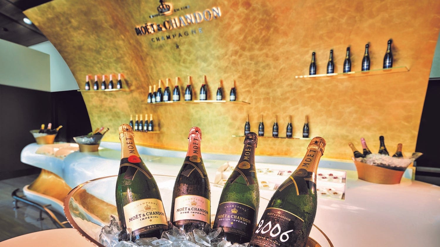 Four different MOET A CHANDON