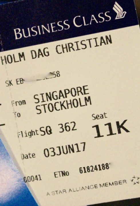 Singapore to Stockholm in Business Class with Singapore Airlines - 1