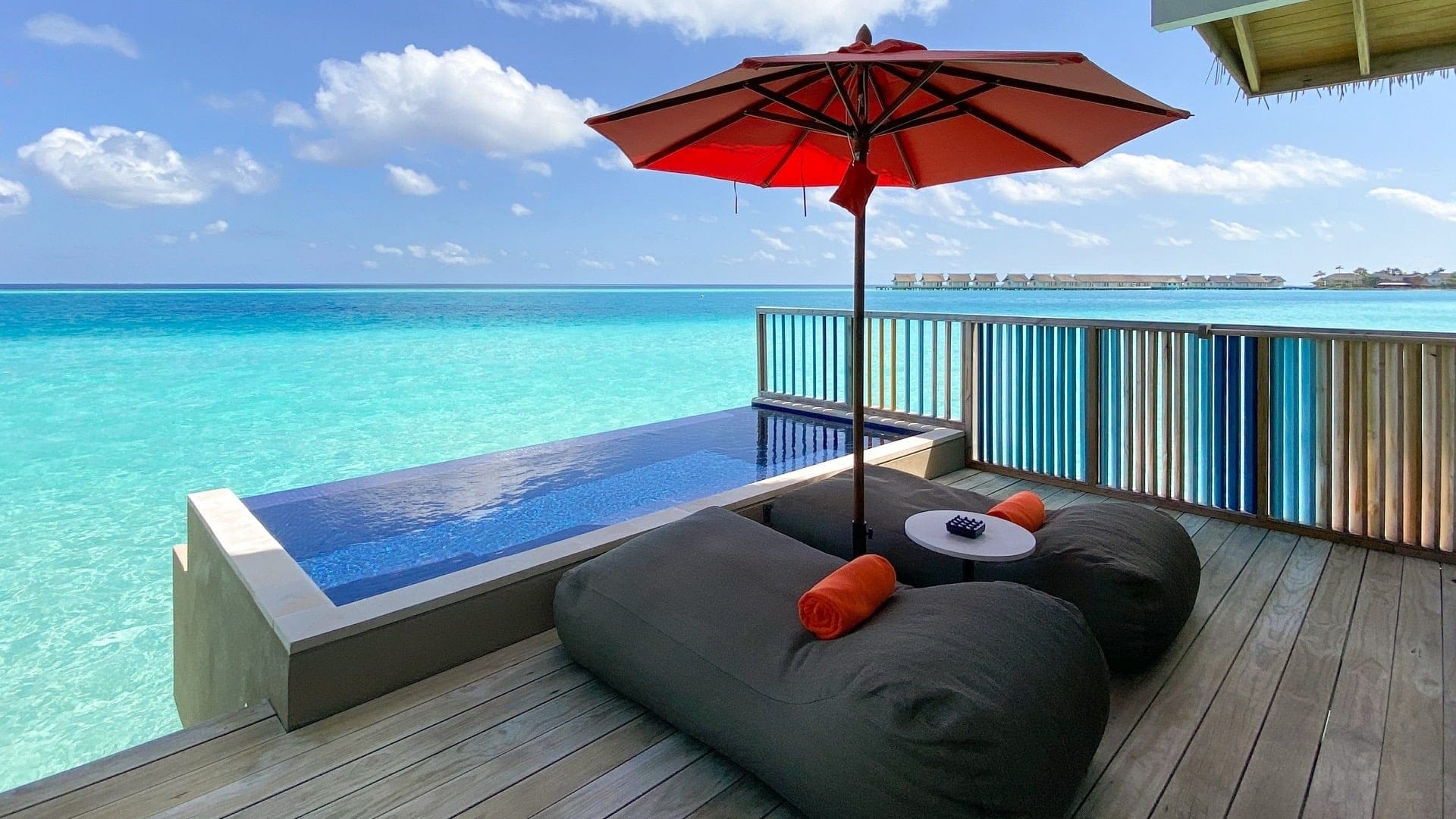 private pool in your room overlooking the sea