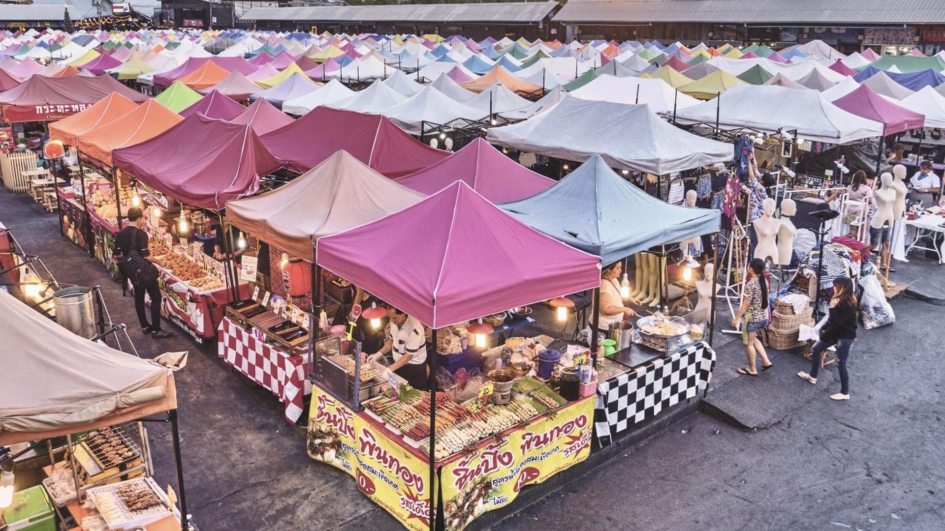 A TYPICAL FOOD stand in bangkok