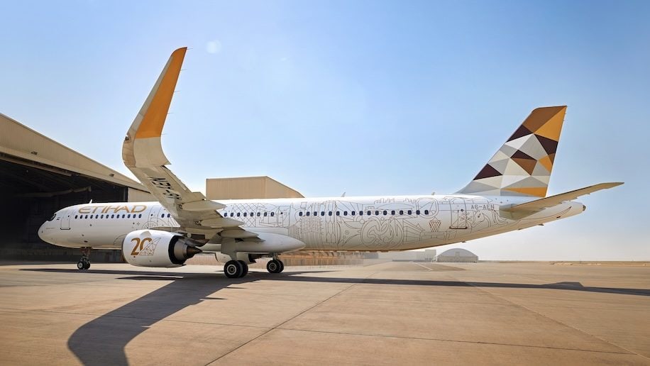 Etihad celebrates 20 years with new livery