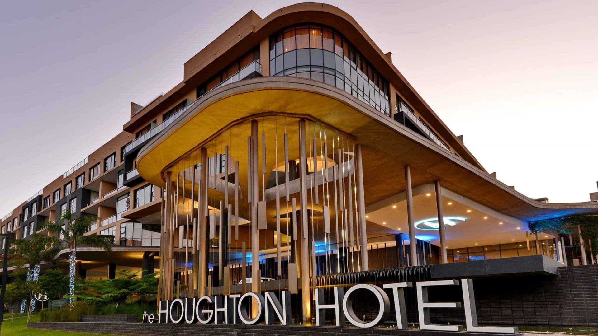 Main entrance of the houghton hotel johannesburg