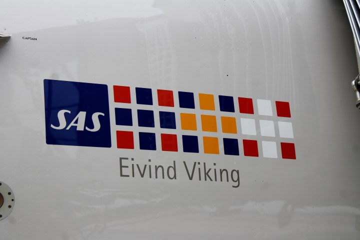 Invigning av SAS nya oljelinje, all-business class Stavanger-Houston - Flygplanets nya namn - 1