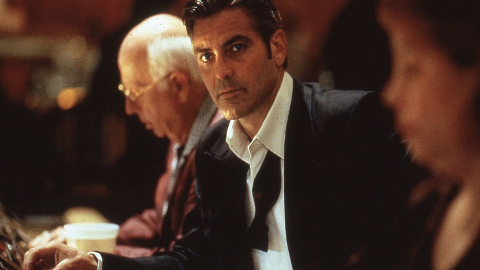 George Clooney at a bar in Bellagio Hotel in Las Vegas