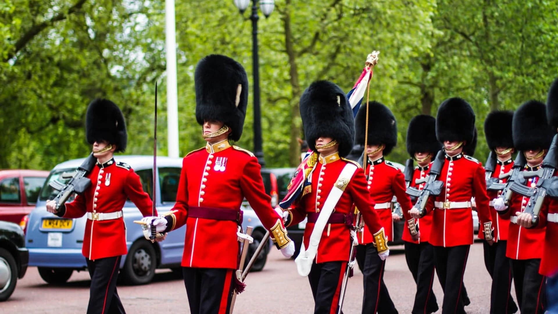 Guards marching