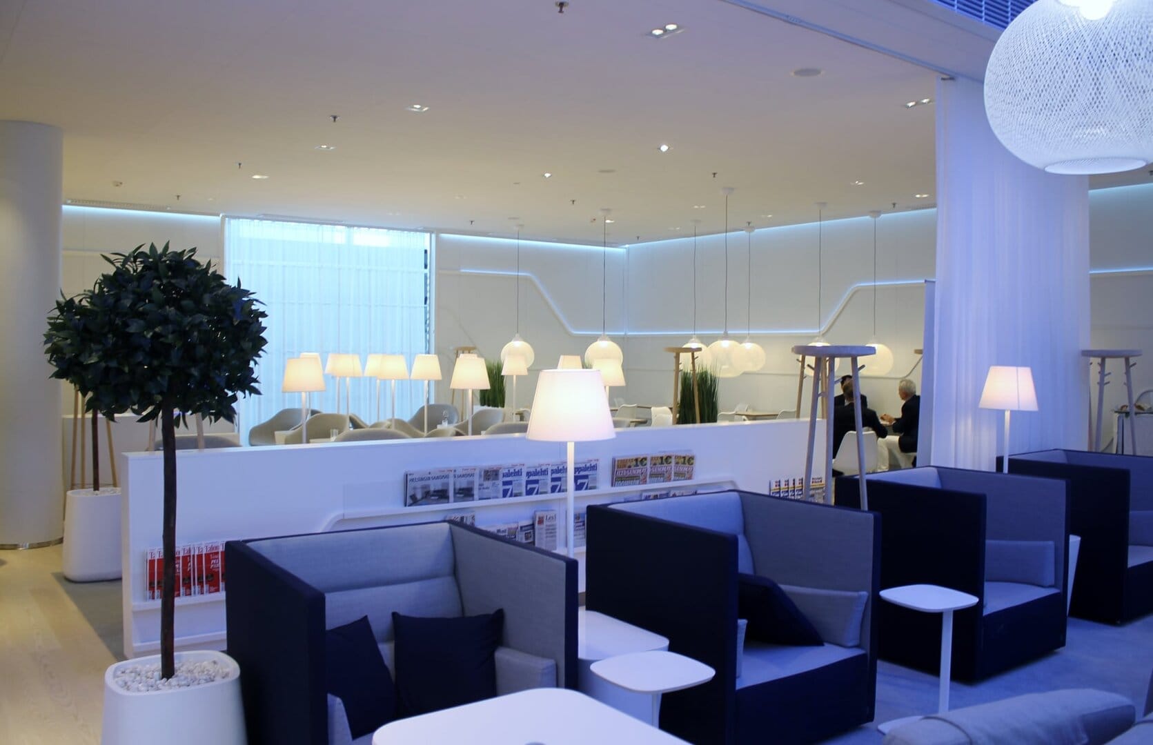Indvielse af Finnairs nye Premium Lounge i Helsinki - med egen sauna