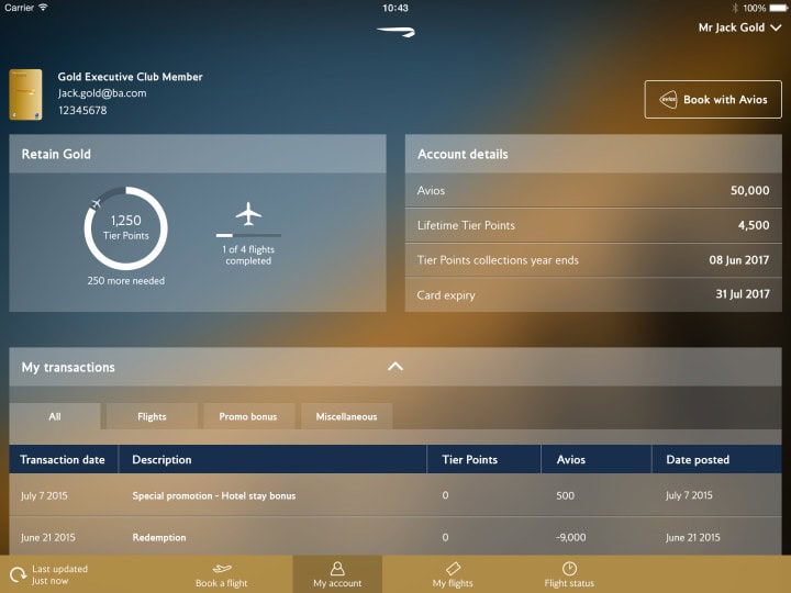 British Airways lancerer ipad-app - 3