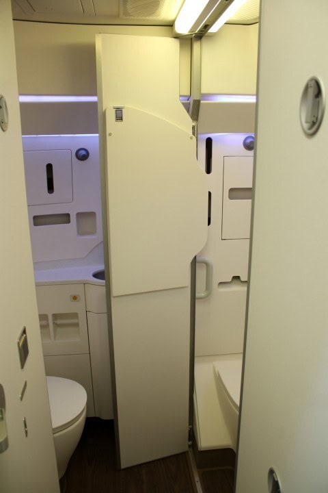 A visit to the Airbus mock-up centre - with full-scale cabins from all Airbus aircraft - Airbus A320 - 3