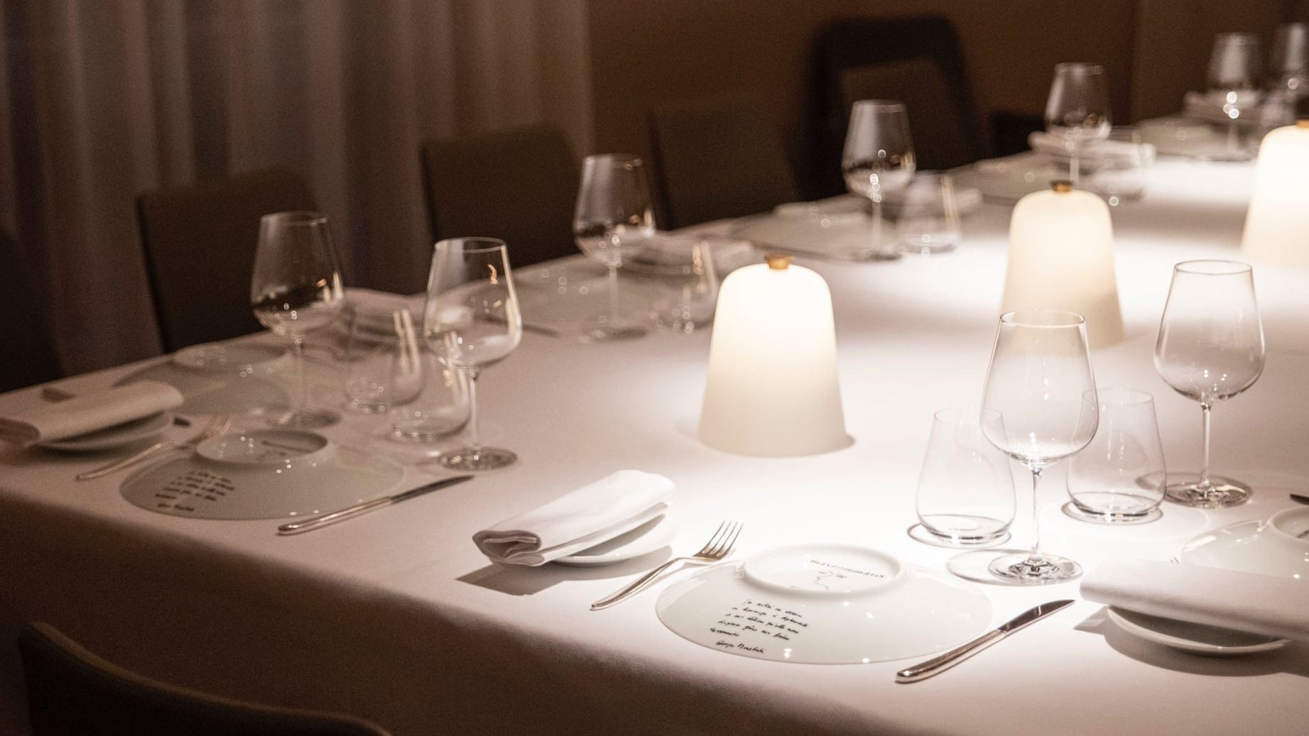 closeup picture of a table at Mavrommatis Le Restaurant